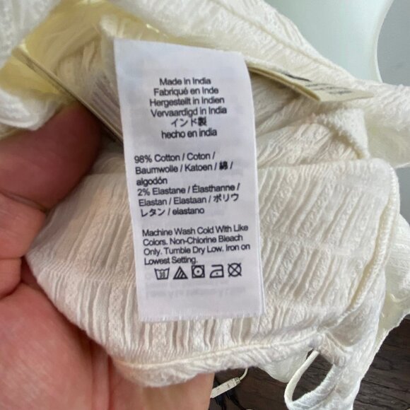 Madewell Women's $98 Textured Cover Up Jumpsuit Lighthouse Size S NE313 - Picture 7 of 7